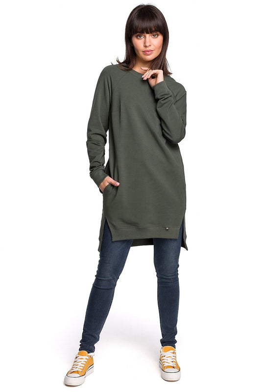 Anibe Lifestyle - Oversized sweatshirt med sidoslitsar