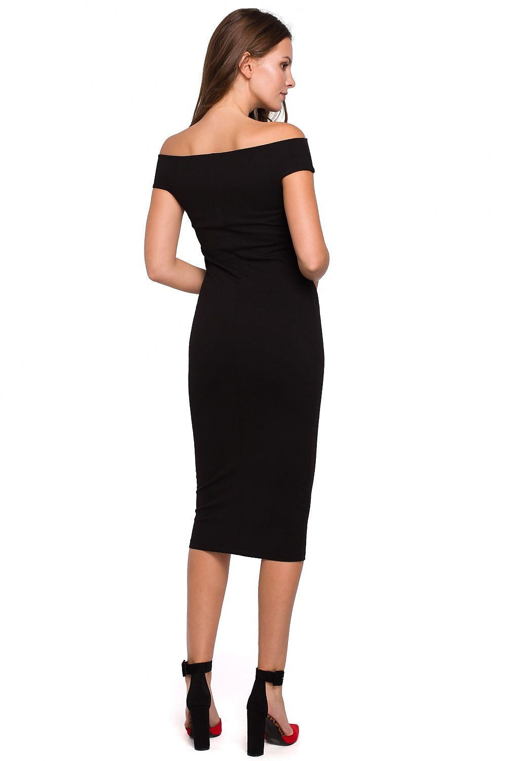 Anibe Lifestyle - Off shoulder-midiklänning i stretchig trikå
