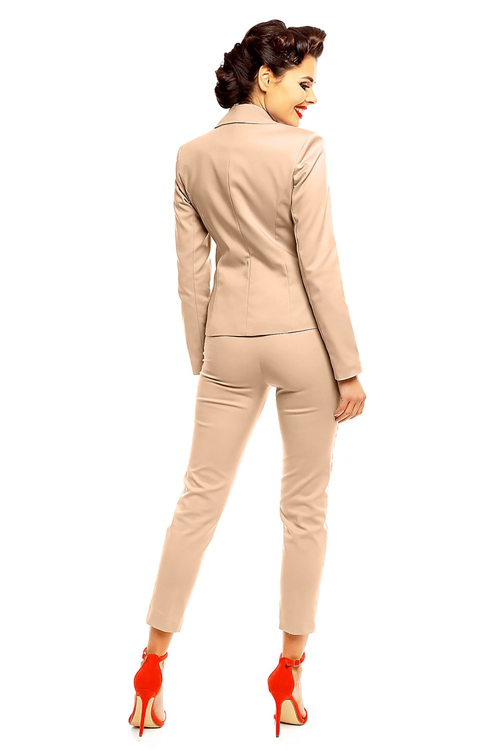 Anibe Lifestyle - Ankellånga byxor med high-waist och fickor