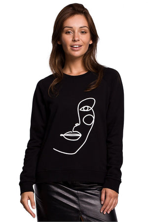 Anibe Lifestyle - Sweatshirt med tryck och mudd