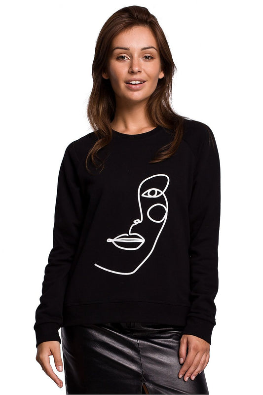 Anibe Lifestyle - Sweatshirt med tryck och mudd