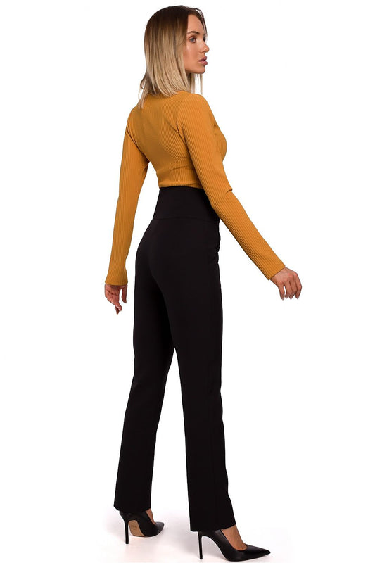 Anibe Lifestyle - Slim fit-byxor med hög midja