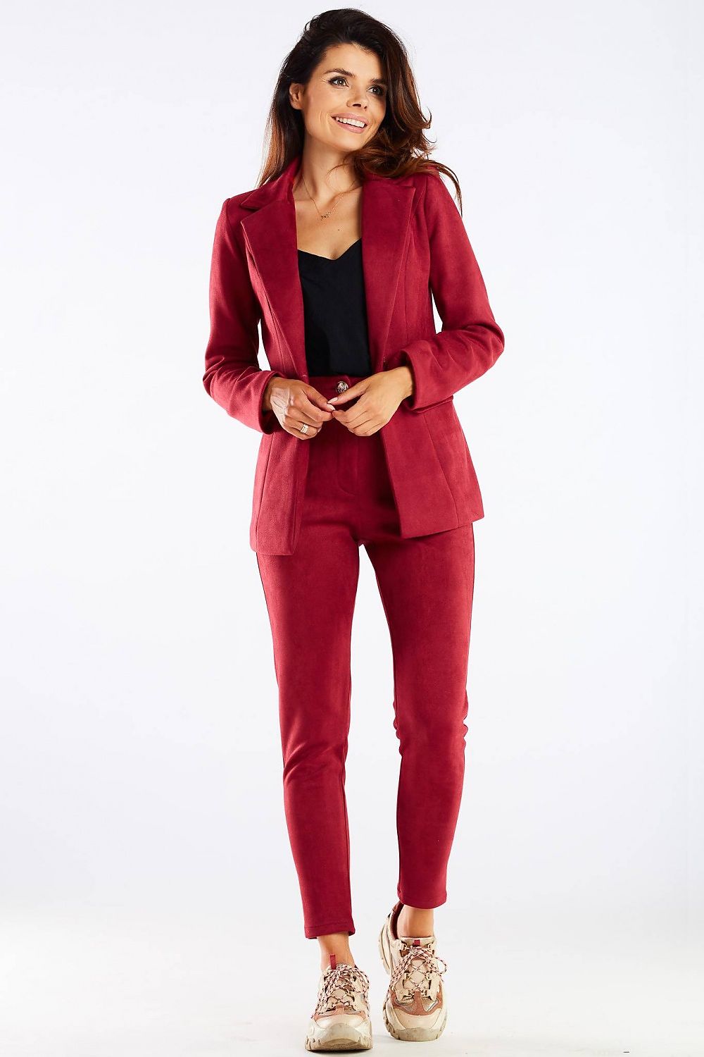 Anibe Lifestyle - Raka cigarettbyxor med high-waist