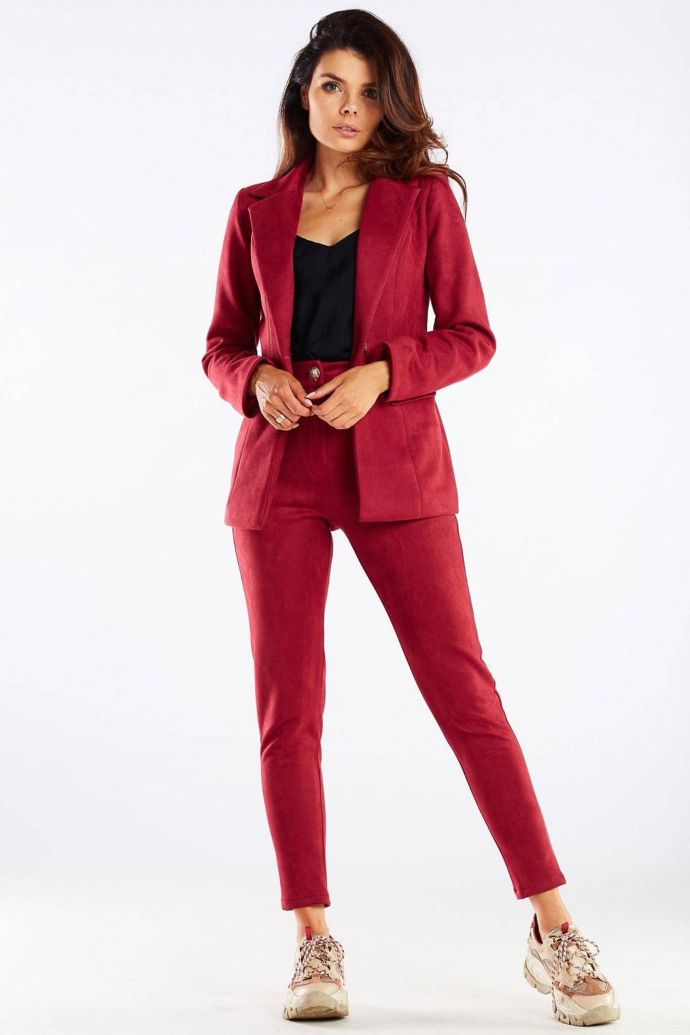 Anibe Lifestyle - Raka cigarettbyxor med high-waist
