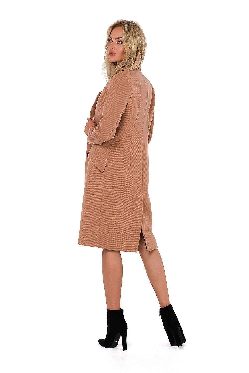 Anibe Lifestyle - Fleecekappa med vadderad krage och asymmetriska fickor