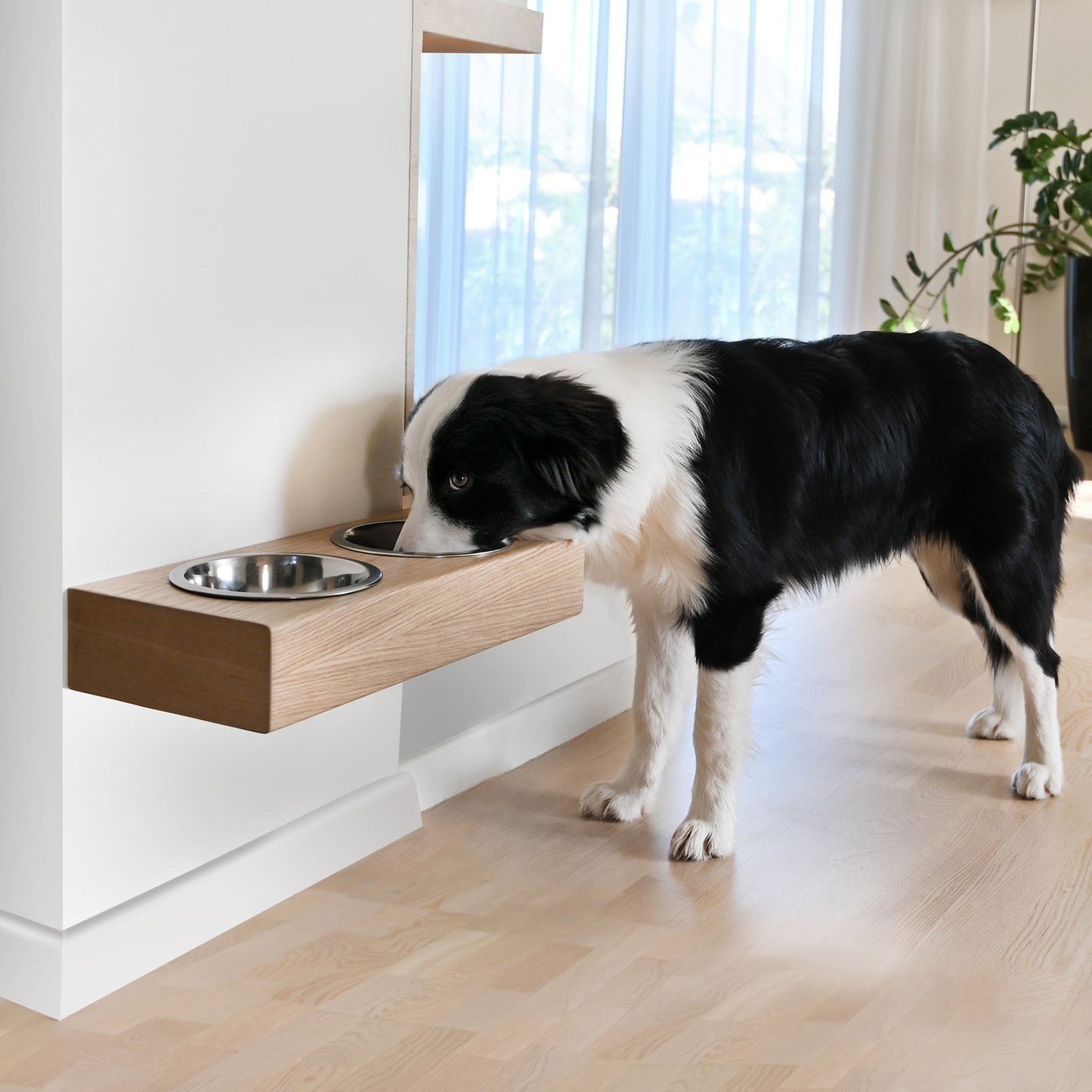 Upphöjd Träställning för Hundskålar och Kattskålar i 3 Storlekar-0