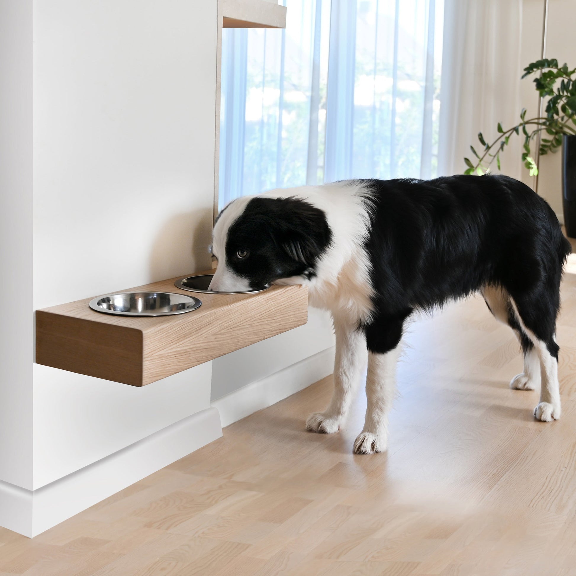 Upphöjd Träställning för Hundskålar och Kattskålar i 3 Storlekar-0