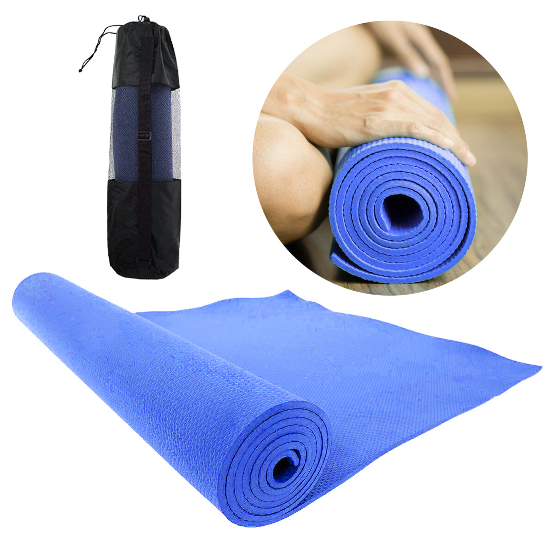 Yoga matta med presentpåse, 3 färger - blå-2