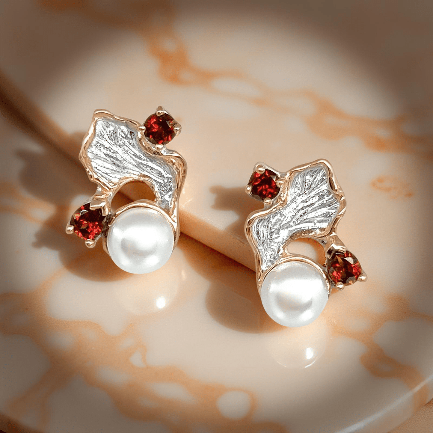 Earrings Fiamma - Sterling Silver Flame Design Earrings-0
