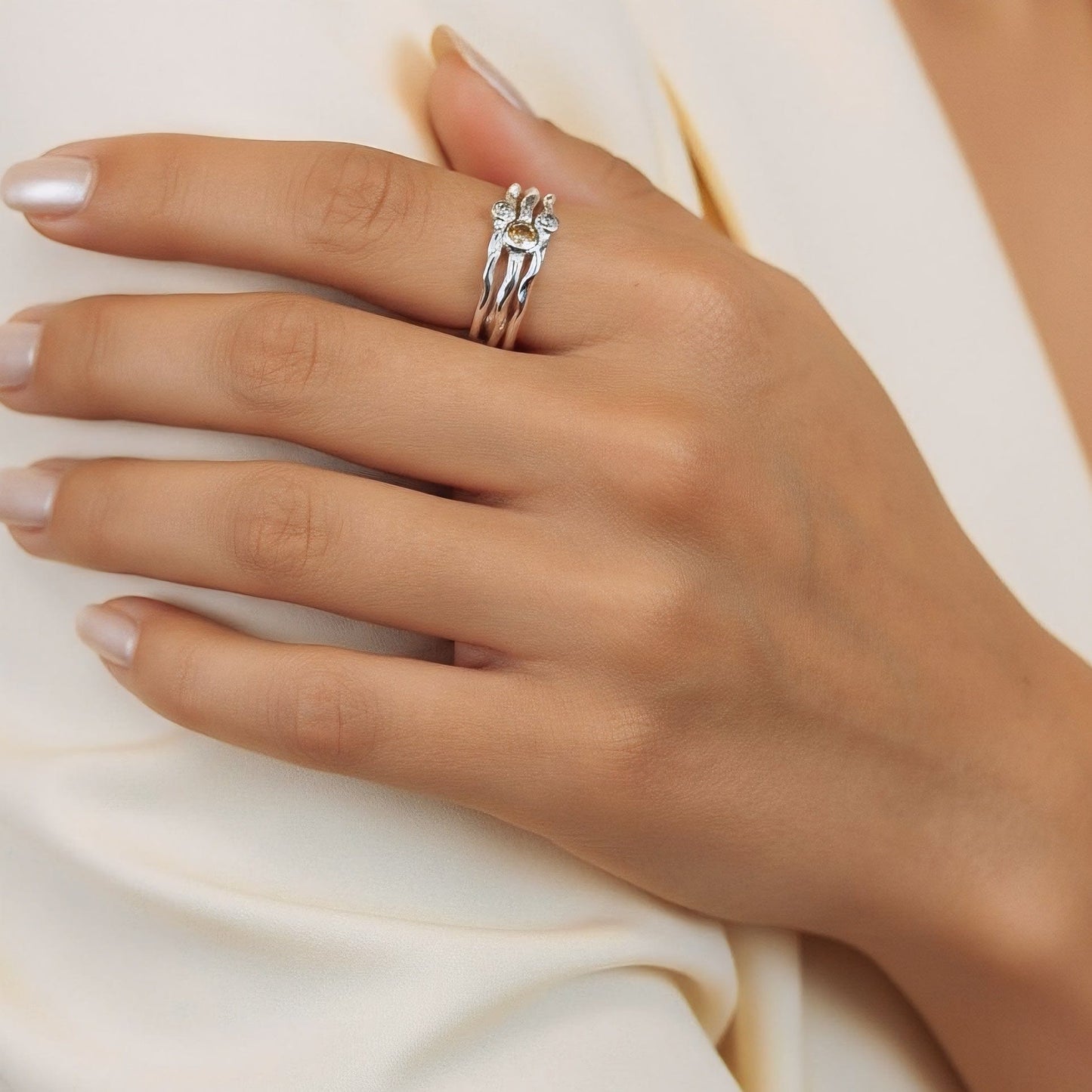 Ring Primavera - Sterling Silver Citrin & Zirkonia