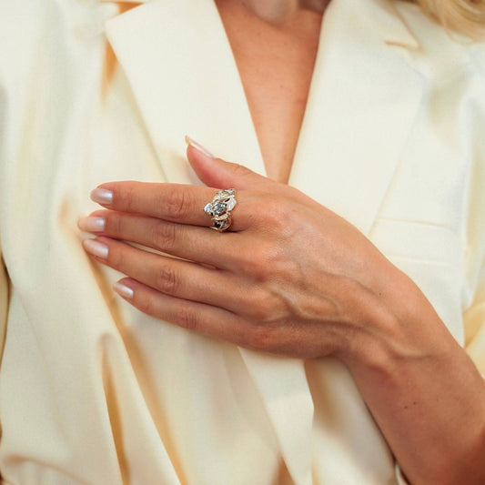 Ring Madonna - Topas i sterlingsilver och Safir-lyxring