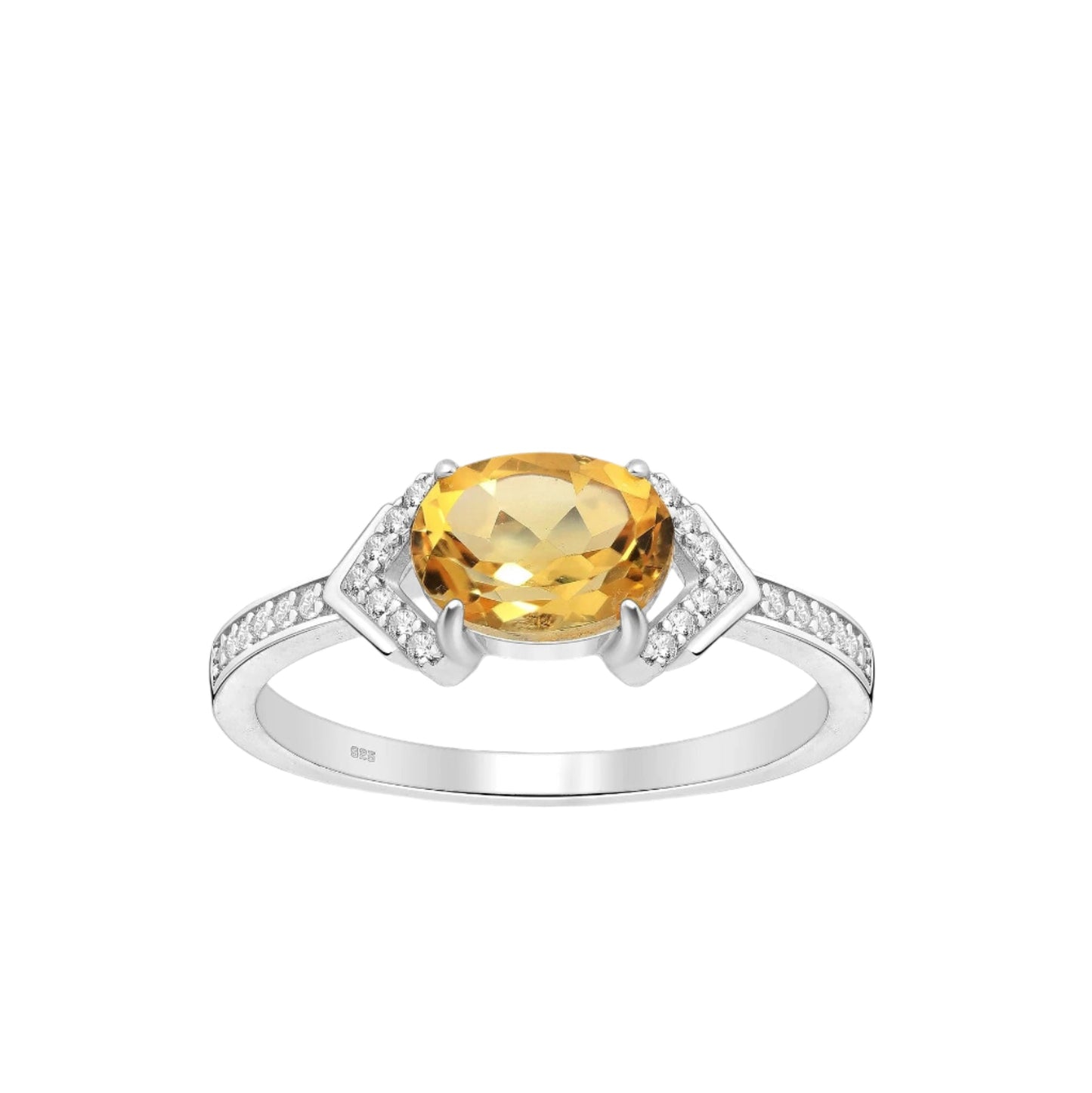Ring Samarkand - Sterlingsilverzirkonia och citrinring-3