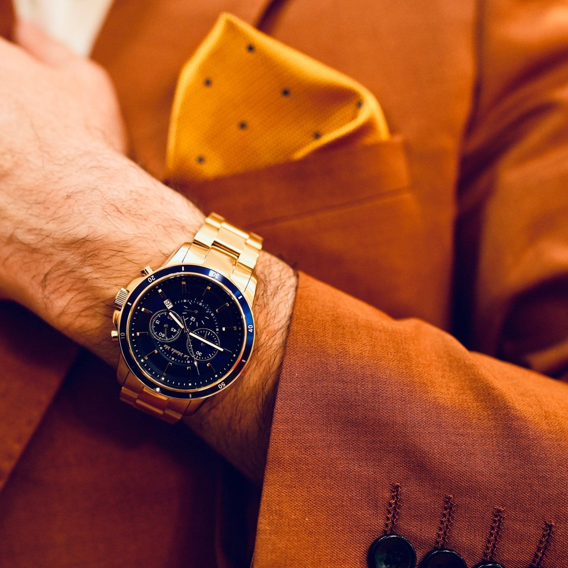 CEO Handshake Blue Watch - Executive Luxury Watch.-2