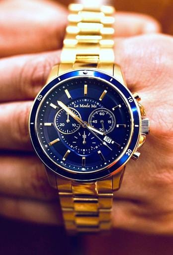 CEO Handshake Blue Watch - Executive Luxury Watch.-1
