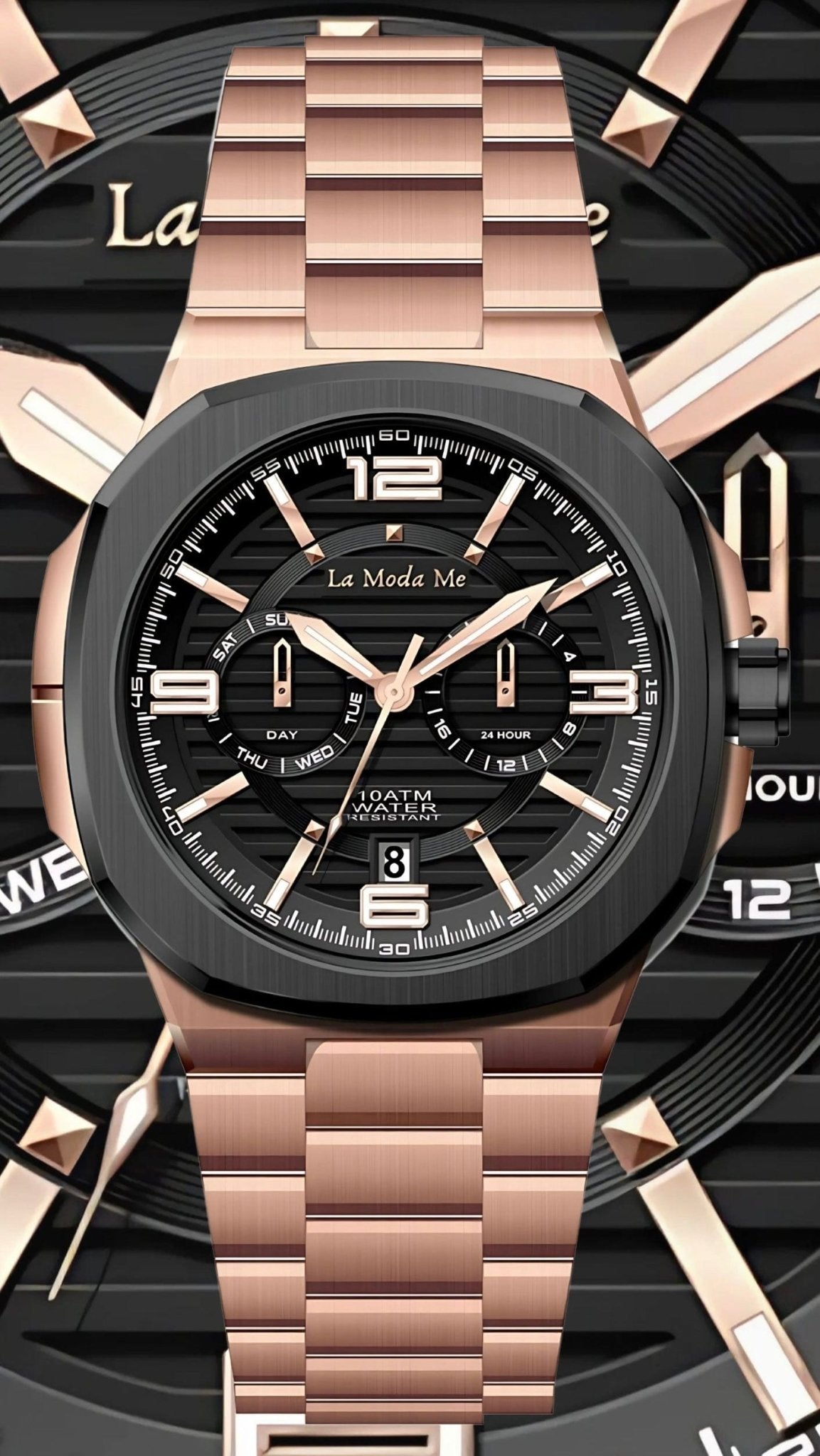 Sir Willen Rose Gold Edition Klocka - Premium lyxklocka-3