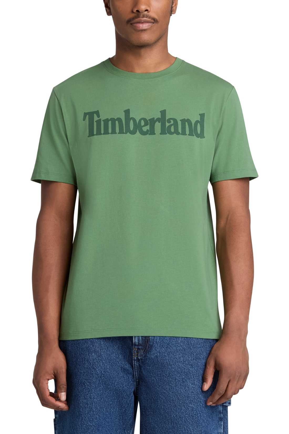 TIMBERLAND - Men's T-shirt with linear logo  - Size 3XL-0