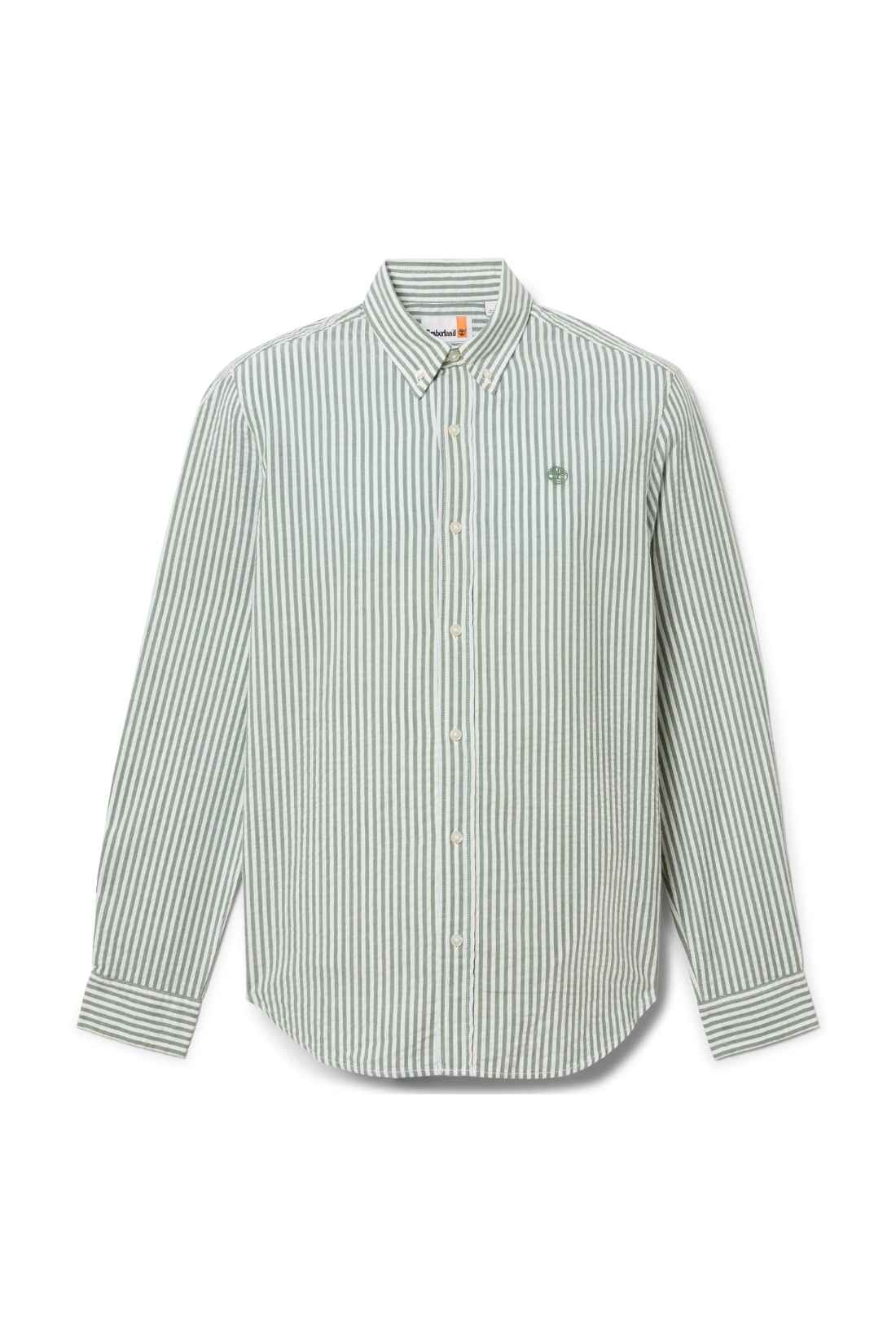 TIMBERLAND - Men's striped seersucker shirt  - Size 3XL-1