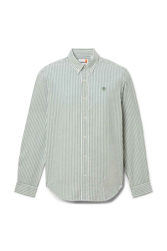 TIMBERLAND - Men's striped seersucker shirt  - Size 3XL-1