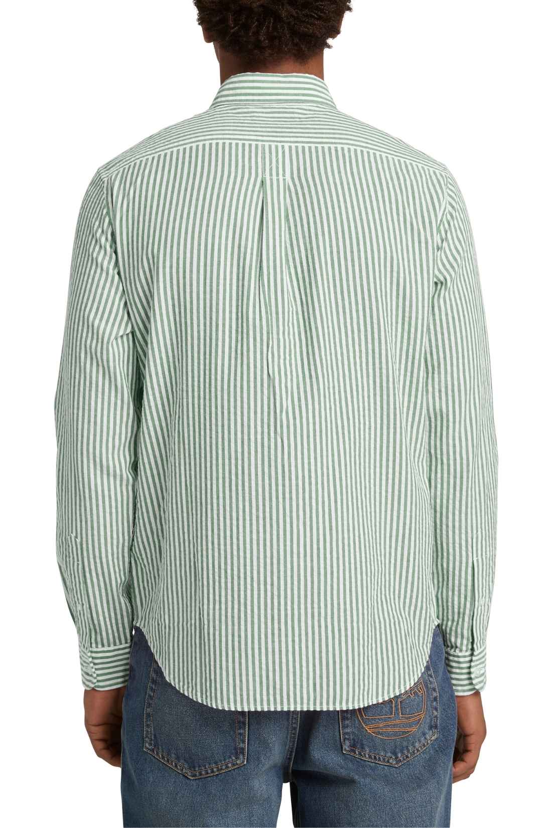 TIMBERLAND - Men's striped seersucker shirt  - Size 3XL-2