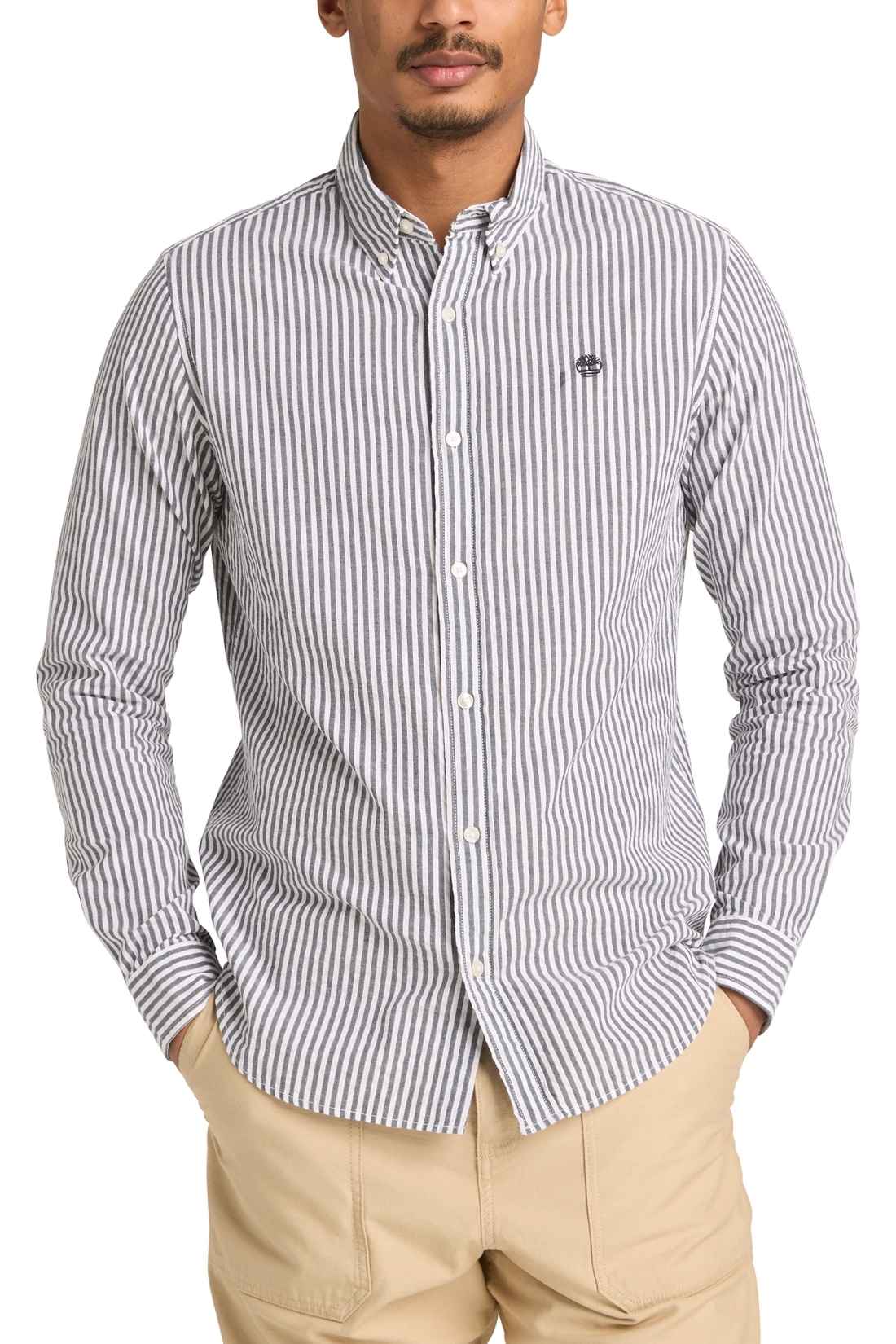 TIMBERLAND - Men's striped seersucker shirt  - Size 3XL-4