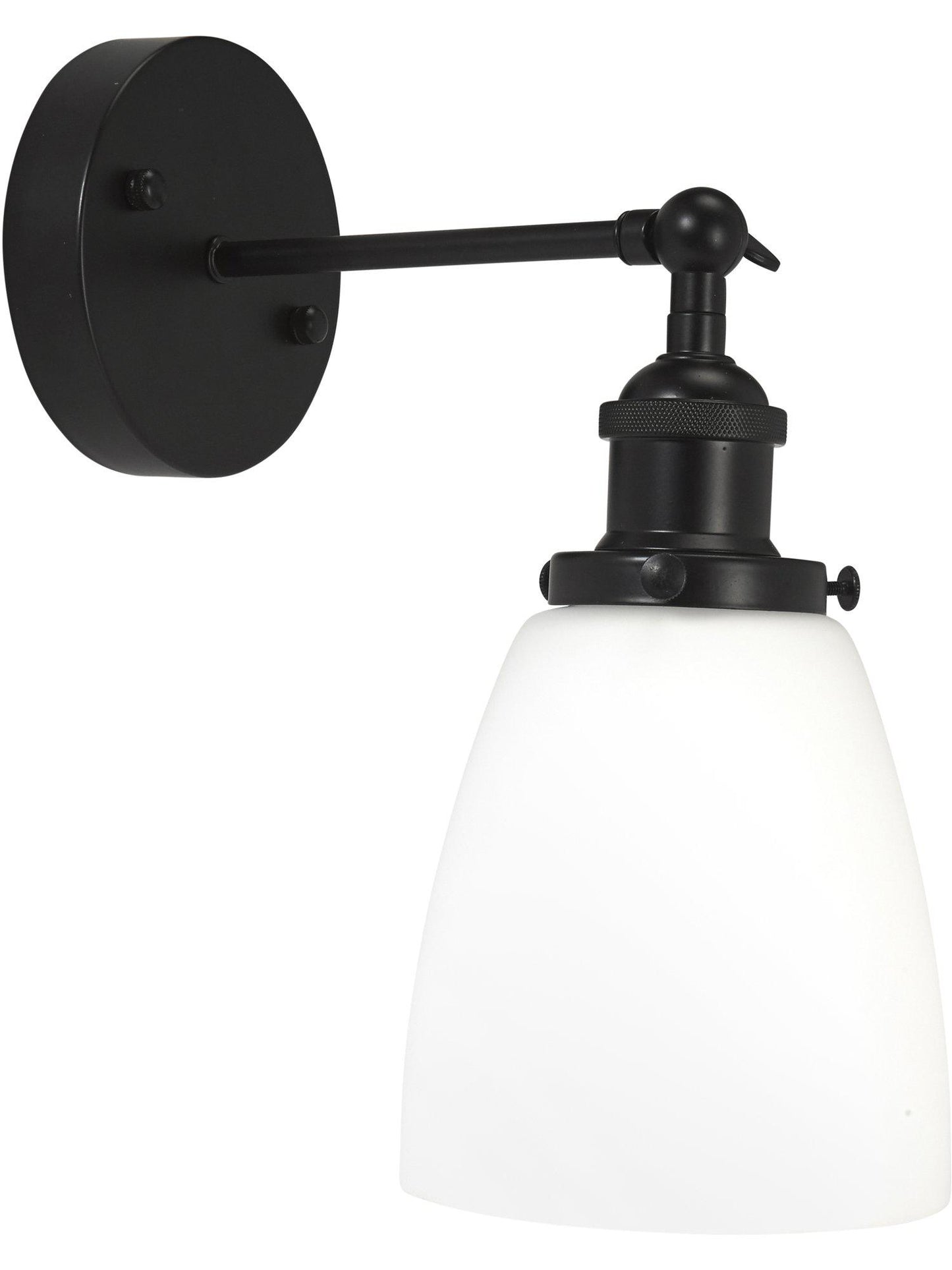 Kappa Vägglampa Svart Opal IP23 14cm