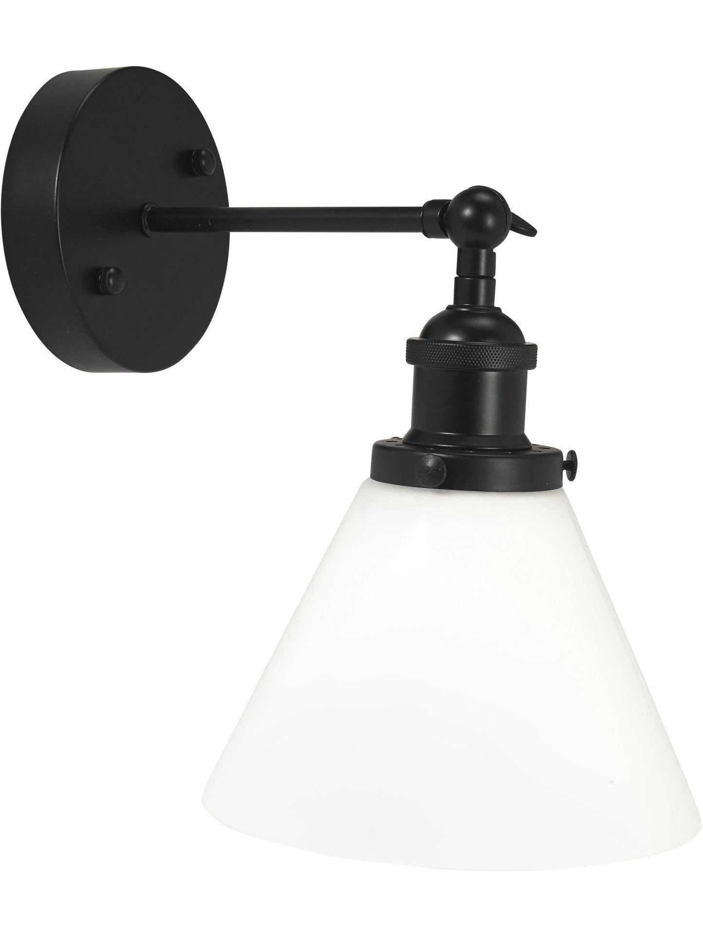 Lambda Vägglampa Svart Opal IP23 18cm