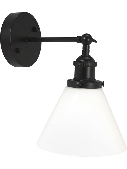 Lambda Vägglampa Svart Opal IP23 18cm