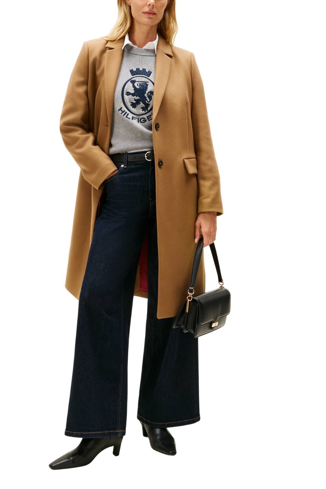 TOMMY HILFIGER - Women's cashmere single-breasted coat-0