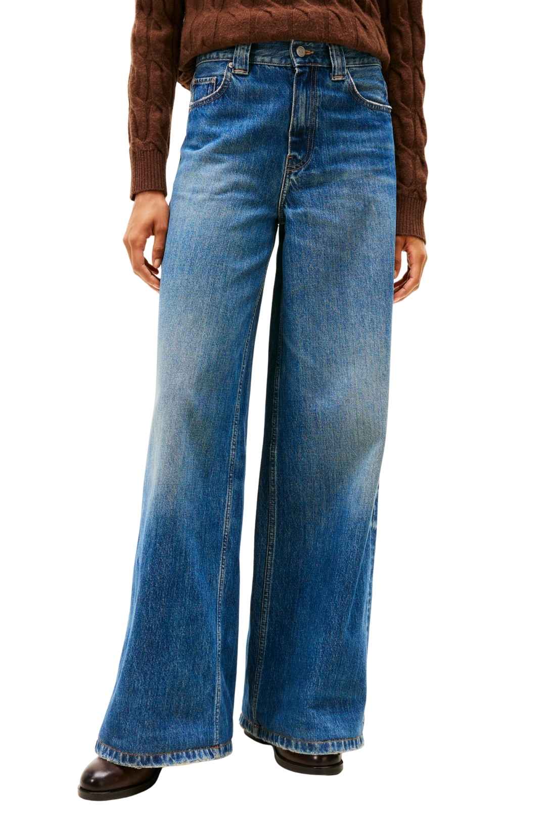 TOMMY HILFIGER - Women's large '70 jeans with high waist-0