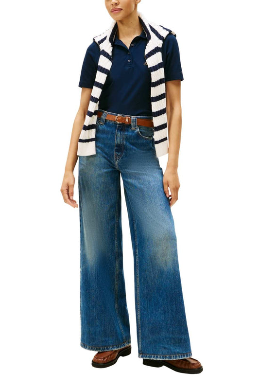 TOMMY HILFIGER - Pikétröja med Logo – Dam