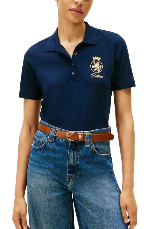 TOMMY HILFIGER - Pikétröja med Logo – Dam